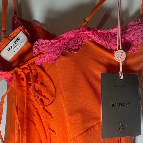 House of CB Flame Orange Maxi Dress NWT - Picture 9 of 14